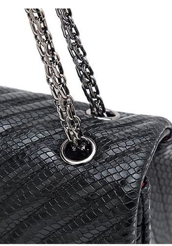 Adele Small Flap Bag V Shape Black