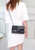 Adele Small Flap Bag V Shape Black