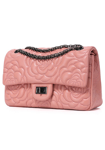Adele Camellia Flap Medium Bag Lambskin Pink