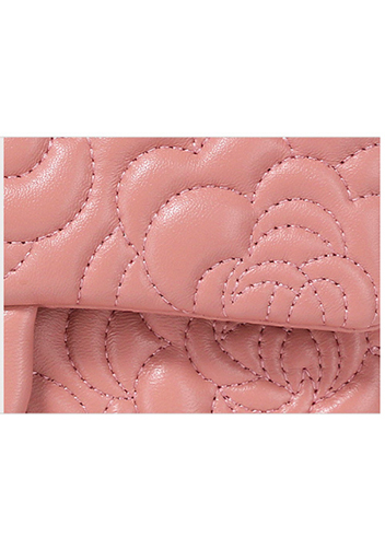 Adele Camellia Flap Medium Bag Lambskin Pink