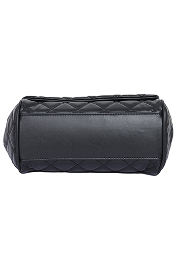 Adele Flap Shoulder Bag Lambskin Leather Black