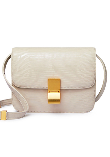 Martha Medium Lizard Leather Beige