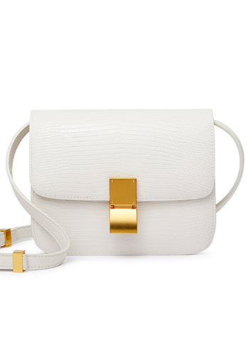 Martha Medium Lizard Leather Cream
