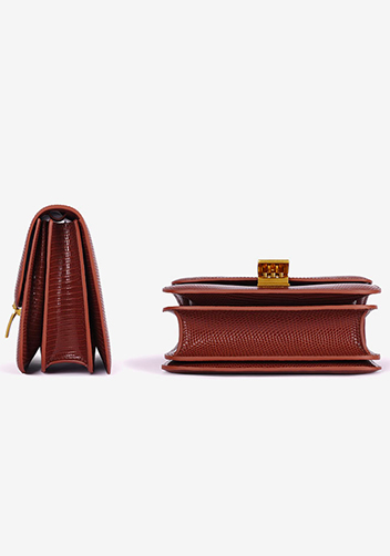 Martha Small Lizard Leather Brown