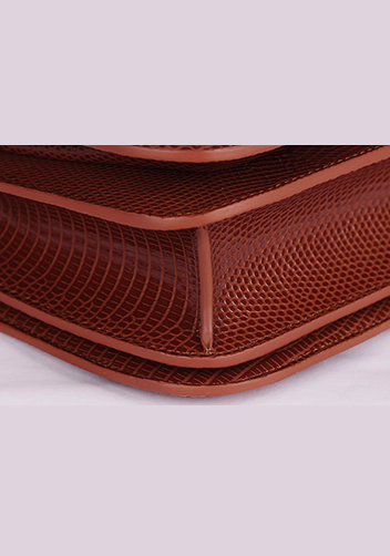 Martha Small Lizard Leather Brown