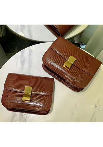Martha Small Lizard Leather Brown