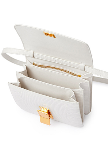 Martha Small Lizard Leather Cream