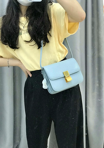 Martha Small Lizard Leather Light Blue
