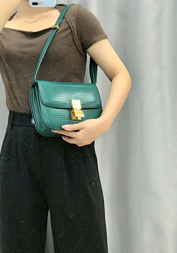 Martha Small Lizard Leather Green