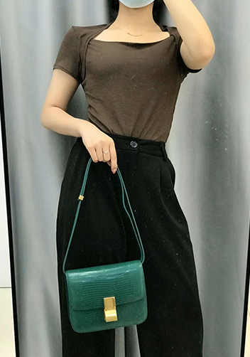 Martha Small Lizard Leather Green