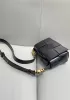 Mia Woven Brushed Leather Cross Body Bag Black