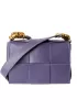 Mia Woven Brushed Leather Cross Body Bag Purple