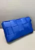 Mia Plaid Square Brushed Leather Shoulder Bag Cobalt