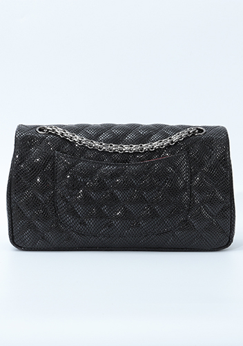 Adele Medium Flap Bag Diamond Shape Sesame Black