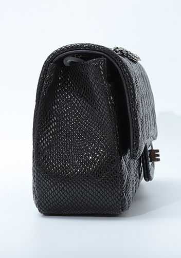 Adele Medium Flap Bag Diamond Shape Sesame Black