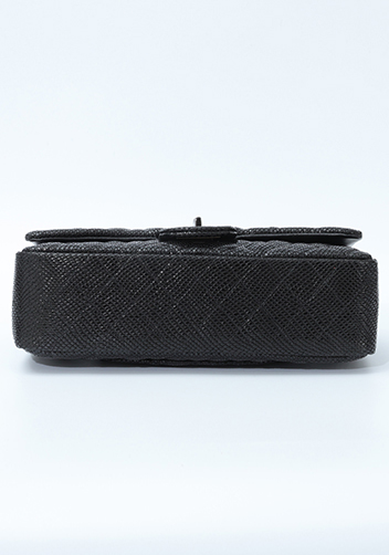 Adele Medium Flap Bag Diamond Shape Sesame Black