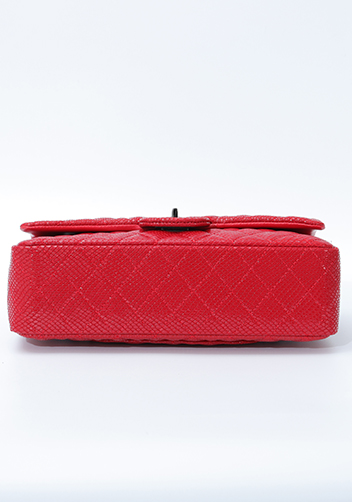 Adele Medium Flap Bag Diamond Shape Sesame Red
