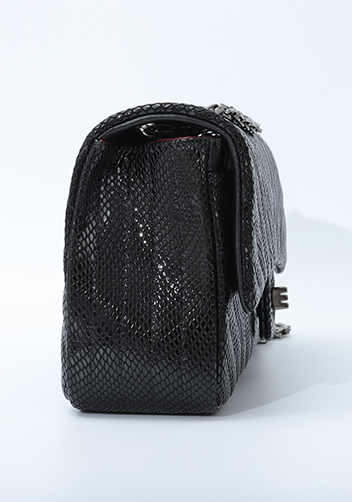 Adele Medium Flap Bag V Shape Sesame Black