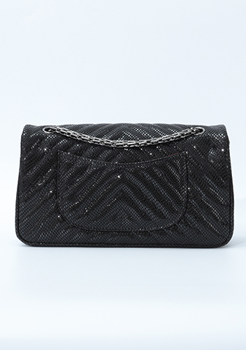 Adele Medium Flap Bag V Shape Sesame Black