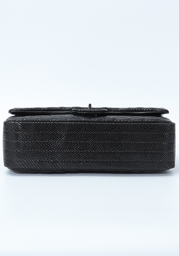 Adele Medium Flap Bag V Shape Sesame Black