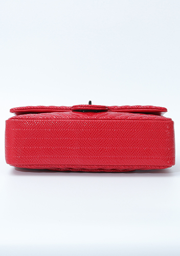 Adele Medium Flap Bag V Shape Sesame Red