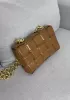 Mia Leather Balls Chain Small Shoulder Bag Camel