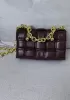 Mia Leather Balls Chain Small Shoulder Bag Choco