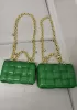 Mia Leather Balls Chain Small Shoulder Bag Green