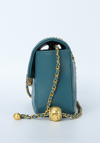 Adele Gemstone Flap Bag Blue