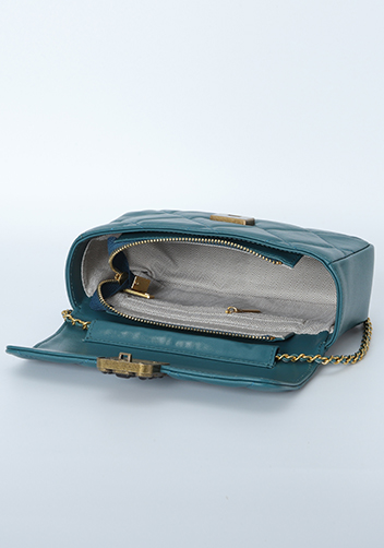 Adele Gemstone Flap Bag Blue