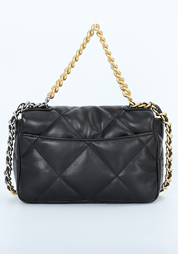 Adele Flap Smaller Bag Circle Hardware Black