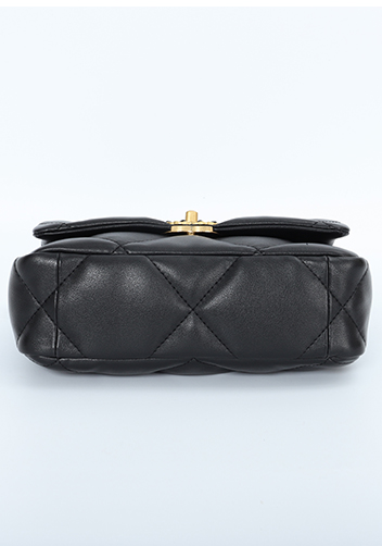 Adele Flap Smaller Bag Circle Hardware Black