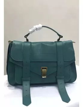 The Cartable Leather Bag Aqua Green