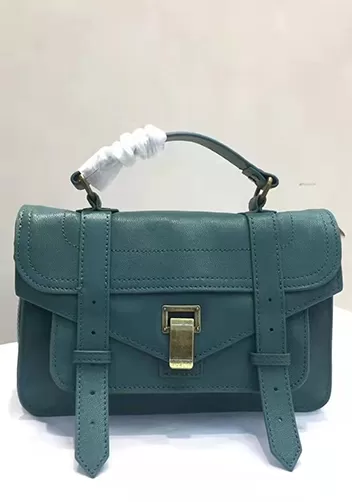 The Cartable Leather Small Bag Aqua Green