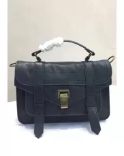 The Cartable Leather Small Bag Dark Blue