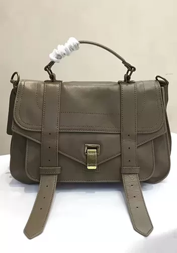 The Cartable Leather Small Bag Khaki