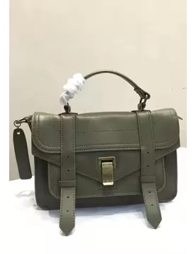 The Cartable Leather Small Bag Olive