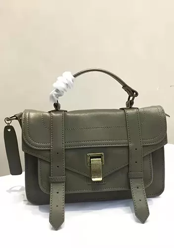 The Cartable Leather Small Bag Olive