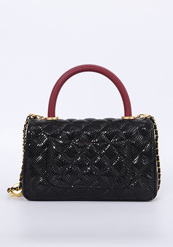 Adele Flap Mini Bag Top Handle Sesame Black