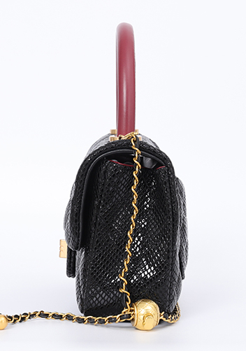 Adele Flap Mini Bag Top Handle Sesame Black