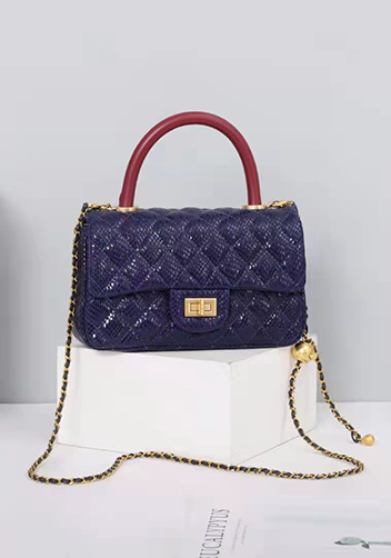 Adele Flap Mini Bag Top Handle Sesame Blue