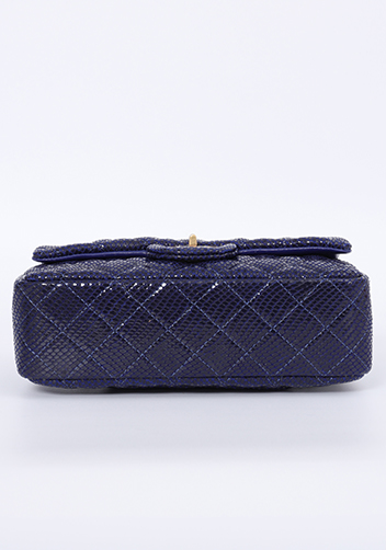Adele Flap Mini Bag Top Handle Sesame Blue
