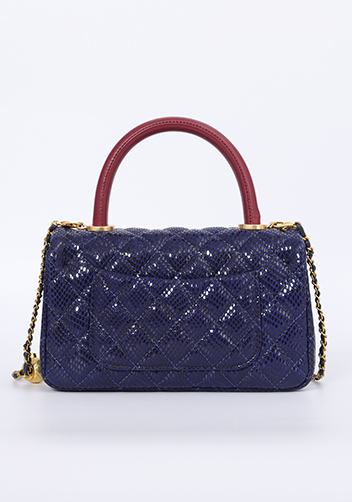 Adele Flap Mini Bag Top Handle Sesame Blue
