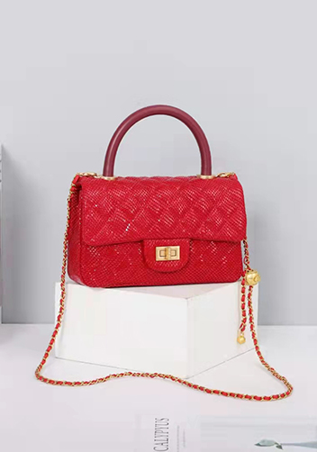 Adele Flap Mini Bag Top Handle Sesame Red