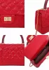 Adele Flap Mini Bag Top Handle Sesame Red
