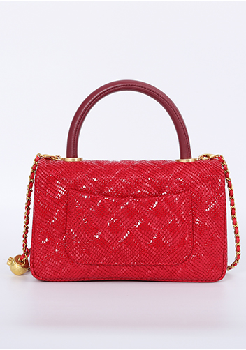 Adele Flap Mini Bag Top Handle Sesame Red
