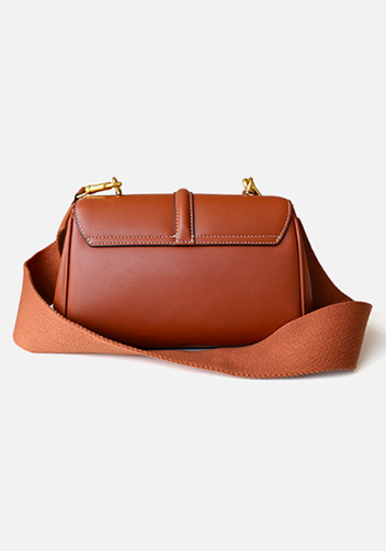 Shimanne Calfskin Shoulder Bag Camel