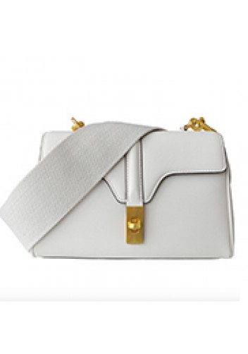 Shimanne Calfskin Shoulder Bag Cream