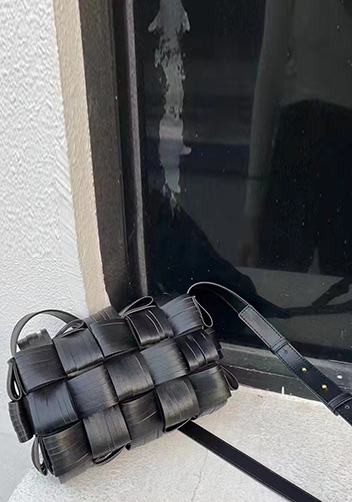 Mia Fringed Leather Shoulder Bag Black