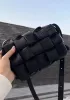 Mia Fringed Leather Shoulder Bag Black